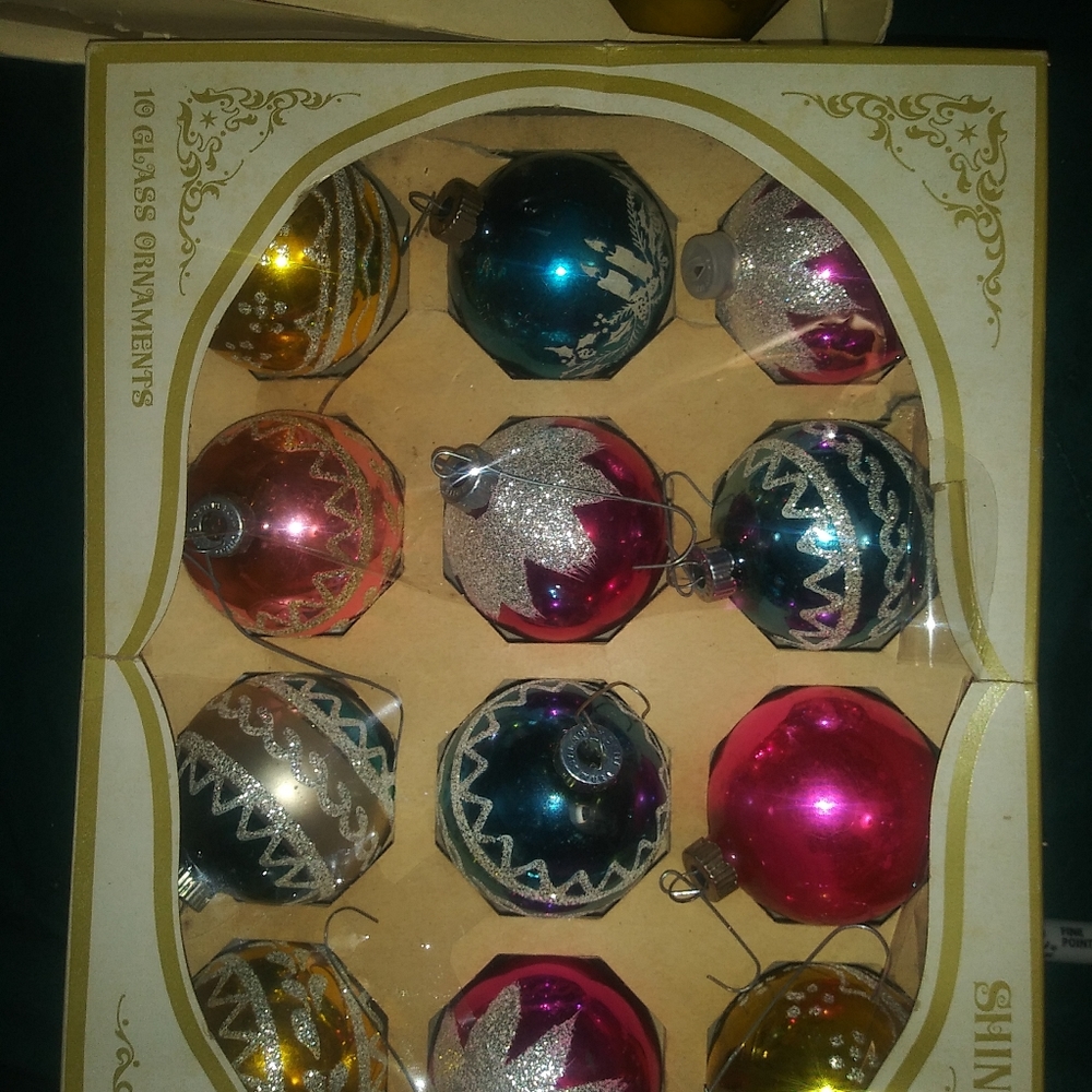 Rare Shiny Brite Vintage Christmas Ornaments